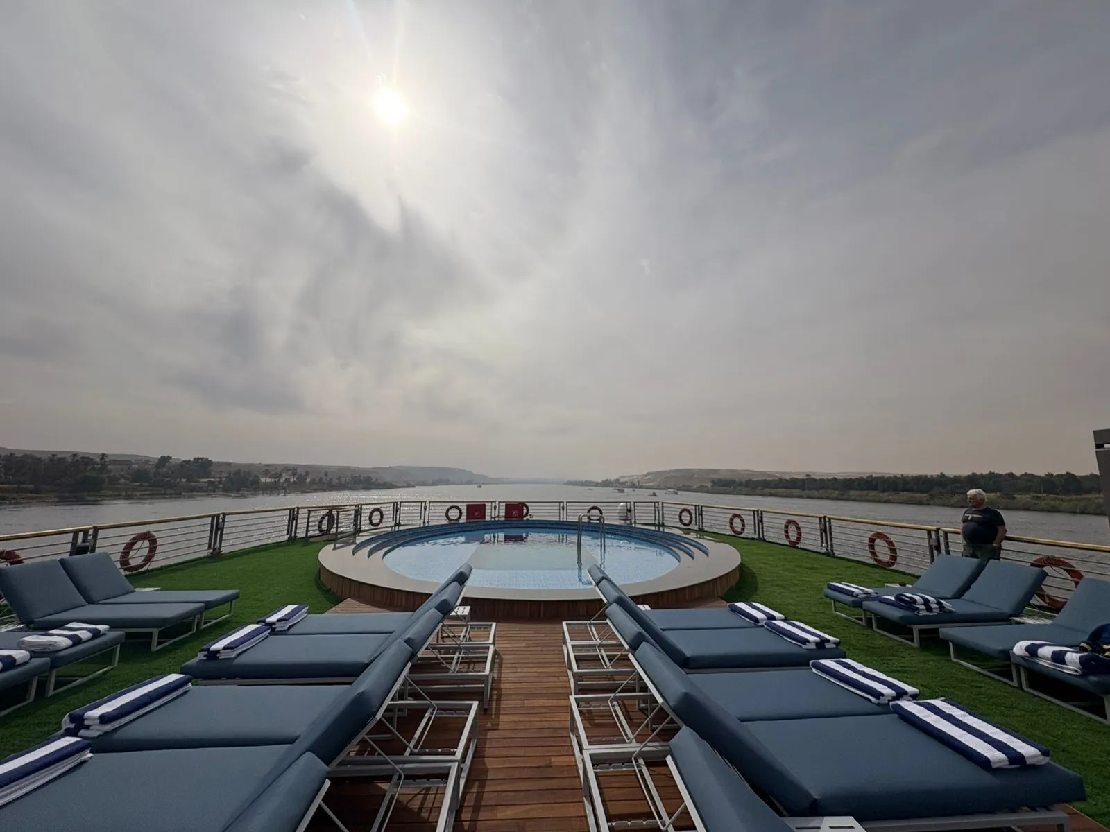 Sun deck of the Royal Princess Amira Nile cruise